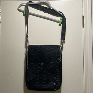 Chelsea Henry Black Quilted Expensive Chartreuse Lining Crossbody Bag